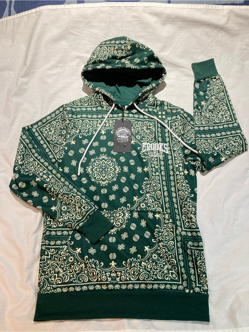 Crooks & Castles Paisley Hoodie, Men’s Small, NWT!